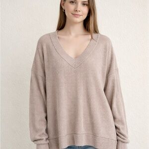 Altar'd State Waffle Knit Oversized Sweater XS